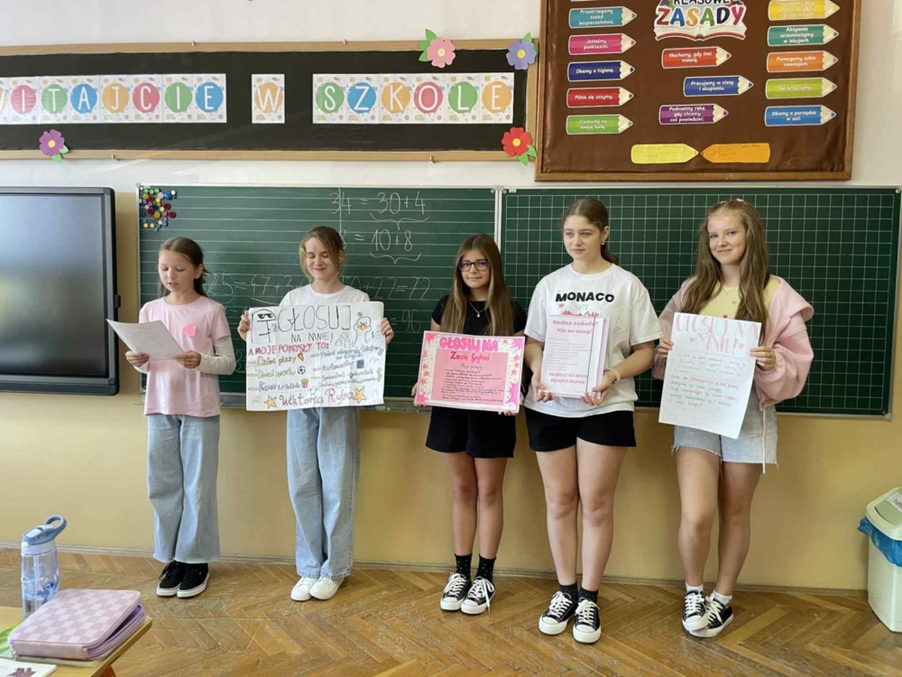 Prezentacja kandydatek do Samorządu Uczniowskiego